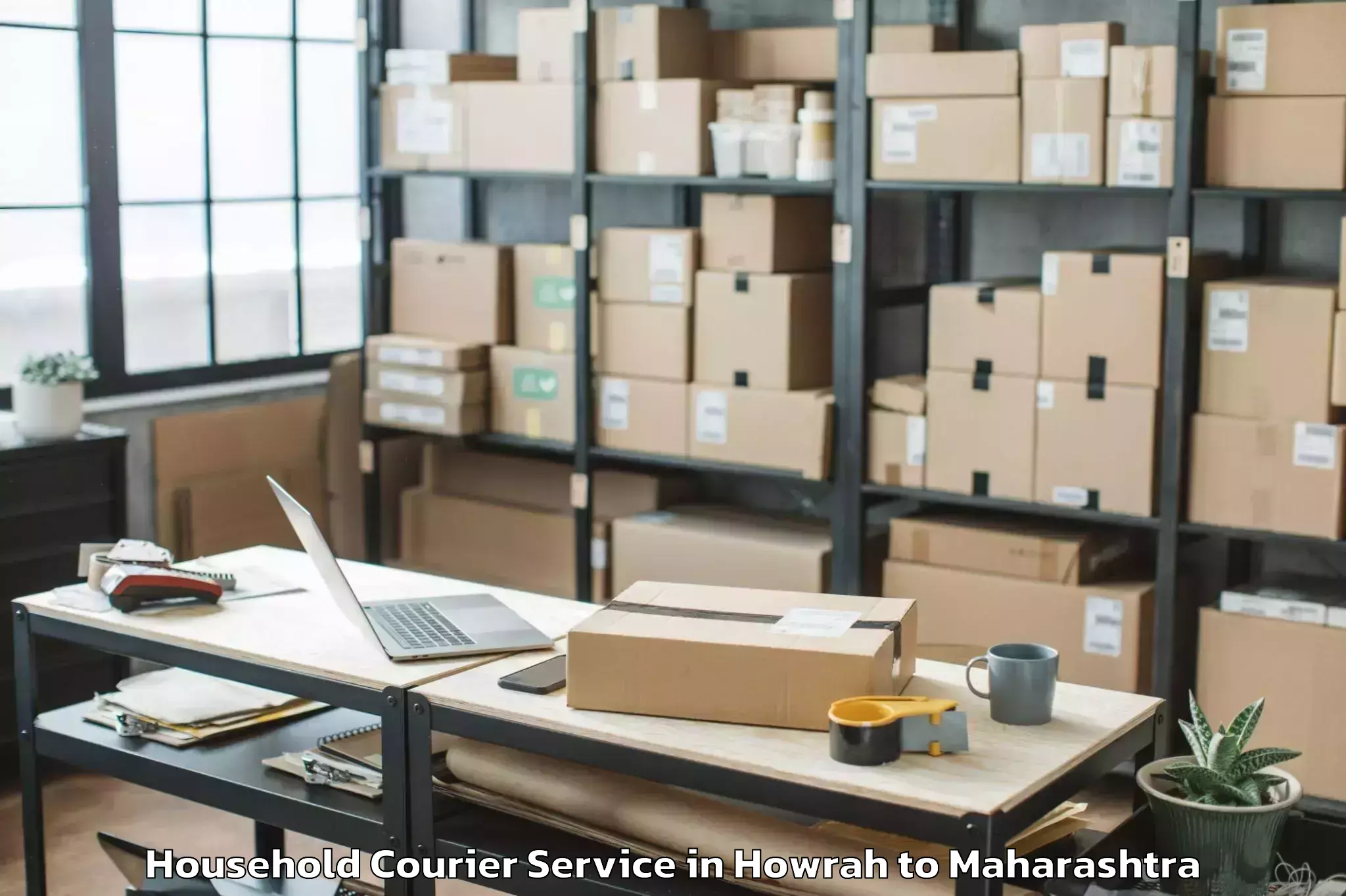 Easy Howrah to Badlapur Household Courier Booking